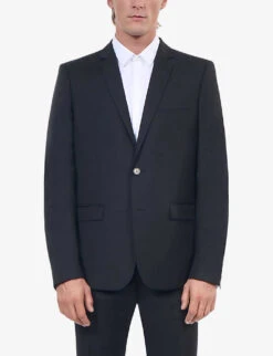 THE KOOPLES Single-breasted Slim-fit Wool Suit Jacket -Gentlemen Style Shop R03989378 BLA01 ALT02