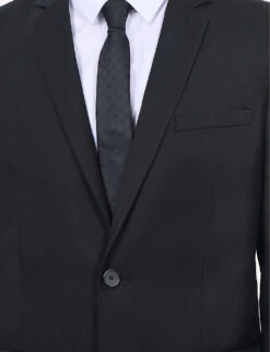 THE KOOPLES Single-breasted Slim-fit Wool Suit Jacket -Gentlemen Style Shop R03989378 BLA01 ALT04