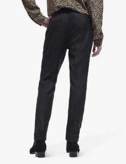THE KOOPLES Slim-fit Straight-leg Wool Suit Trousers 10 THE KOOPLES Slim-fit Straight-leg Wool Suit Trousers -Gentlemen Style Shop R03989413 BLA01 ALT03