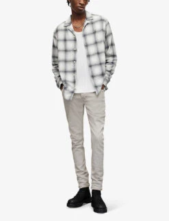 AllSaints Rex Slim-fit Recycled Cotton-blend Jeans -Gentlemen Style Shop R04002397 COOLGREY ALT01