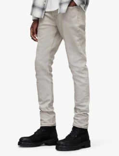 AllSaints Rex Slim-fit Recycled Cotton-blend Jeans -Gentlemen Style Shop R04002397 COOLGREY ALT02
