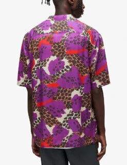 AllSaints Bastille Leopard-print Woven Shirt -Gentlemen Style Shop R04002950 OFFWHITE ALT03