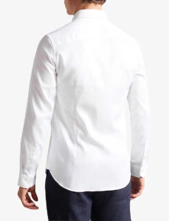 Ted Baker Jorviss Slim-fit Cotton Shirt 9 Ted Baker Jorviss Slim-fit Cotton Shirt -Gentlemen Style Shop R04003274 WHITE ALT03