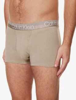 Calvin Klein Logo-waistband Mid-rise Pack Of Three Cotton And Recycled Polyester-blend Trunks -Gentlemen Style Shop R04008699 MULTI ALT03