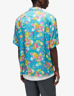 AllSaints Marino Floral-print Woven Shirt 10 AllSaints Marino Floral-print Woven Shirt -Gentlemen Style Shop R04008730 LIGHTBLUE ALT03