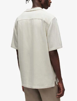 AllSaints Cudi Relaxed-fit Woven Shirt -Gentlemen Style Shop R04008753 ECRU ALT03