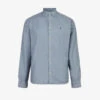 AllSaints Hermosa Ramskull-embroidered Cotton Shirt 1 AllSaints Hermosa Ramskull-embroidered Cotton Shirt -Gentlemen Style Shop R04008772 CAMOBLUE M