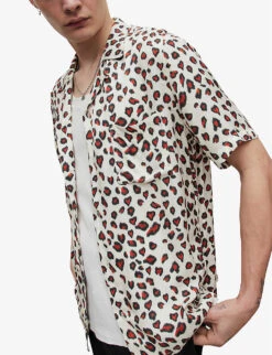 AllSaints Romantik Leopard-print Woven Shirt 9 AllSaints Romantik Leopard-print Woven Shirt -Gentlemen Style Shop R04008777 OFFWHITE ALT02