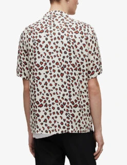 AllSaints Romantik Leopard-print Woven Shirt 10 AllSaints Romantik Leopard-print Woven Shirt -Gentlemen Style Shop R04008777 OFFWHITE ALT03