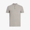 AllSaints Reform Brand-embroidered Organic-cotton Polo Shirt 2 AllSaints Reform Brand-embroidered Organic-cotton Polo Shirt -Gentlemen Style Shop R04012387 FROSTEDTAUPE M