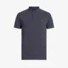 AllSaints Reform Ramskull-embroidered Slim-fit Organic-cotton Polo Shirt -Gentlemen Style Shop R04012406 AMETHYSTBLUE M