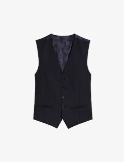 Ted Baker Skyews Slim-fit Wool Waistcoat