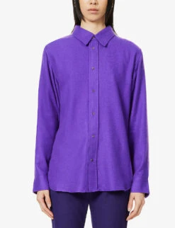 Unisex Amethyst Cashmere Shirt -Gentlemen Style Shop R04064945 FA5PURPLEMID ALT02