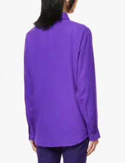 Unisex Amethyst Cashmere Shirt -Gentlemen Style Shop R04064945 FA5PURPLEMID ALT03