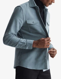 Reiss Miami Regular-fit Brushed Cotton Shirt -Gentlemen Style Shop R04068109 DUCKEGG ALT02