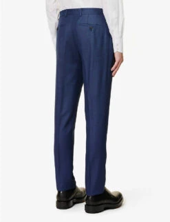 PAUL SMITH Birdseye-pattern Soho-fit Wool Suit -Gentlemen Style Shop R04069871 INKYBLUE ALT08