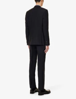 PAUL SMITH Single-breasted Notched-lapels Regular-fit Wool-blend Suit -Gentlemen Style Shop R04069912 NAVY ALT03