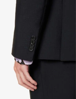 PAUL SMITH Single-breasted Notched-lapels Regular-fit Wool-blend Suit -Gentlemen Style Shop R04069912 NAVY ALT05