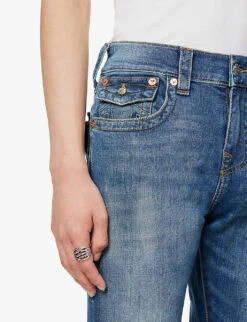 True Religion Ricky Distressed Straight-fit Stretch-denim Jeans -Gentlemen Style Shop R04070606 MEDIUMDISRUPTION ALT04