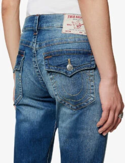 True Religion Ricky Distressed Straight-fit Stretch-denim Jeans -Gentlemen Style Shop R04070606 MEDIUMDISRUPTION ALT05
