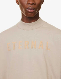 Fear Of God Eternal Brand-print Long-sleeved Oversized-fit Cotton-jersey T-shirt 11 Fear Of God Eternal Brand-print Long-sleeved Oversized-fit Cotton-jersey T-shirt -Gentlemen Style Shop R04075966 DUSTYBEIGE ALT04
