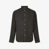 AllSaints Cypress Relaxed-fit Linen Shirt 2 AllSaints Cypress Relaxed-fit Linen Shirt -Gentlemen Style Shop R04080281 WASHEDBLACK M