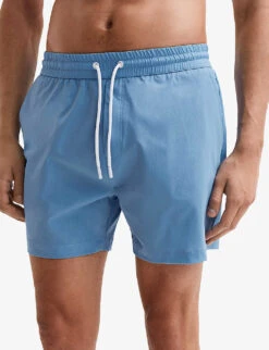 Reiss Beach Elasticated-waist Stretch-woven Swim Shorts -Gentlemen Style Shop R04080318 ROYALBLUE ALT04