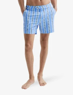 Reiss Palm Recycled Polyester-blend Swim Shorts 9 Reiss Palm Recycled Polyester-blend Swim Shorts -Gentlemen Style Shop R04080320 SOFTBLUE ALT02