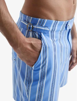 Reiss Palm Recycled Polyester-blend Swim Shorts 11 Reiss Palm Recycled Polyester-blend Swim Shorts -Gentlemen Style Shop R04080320 SOFTBLUE ALT04