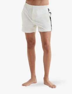 Reiss Jesse Elasticated-waist Side-stripe Stretch-woven Swim Shorts 9 Reiss Jesse Elasticated-waist Side-stripe Stretch-woven Swim Shorts -Gentlemen Style Shop R04080321 WHITE ALT02