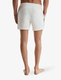 Reiss Jesse Elasticated-waist Side-stripe Stretch-woven Swim Shorts 10 Reiss Jesse Elasticated-waist Side-stripe Stretch-woven Swim Shorts -Gentlemen Style Shop R04080321 WHITE ALT03