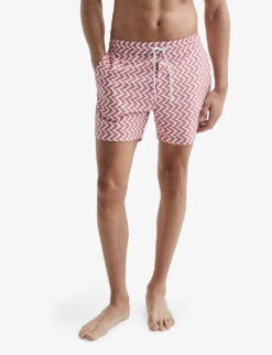 Reiss Florida Recycled Polyester-blend Swim Shorts -Gentlemen Style Shop R04080322 RUST ALT04