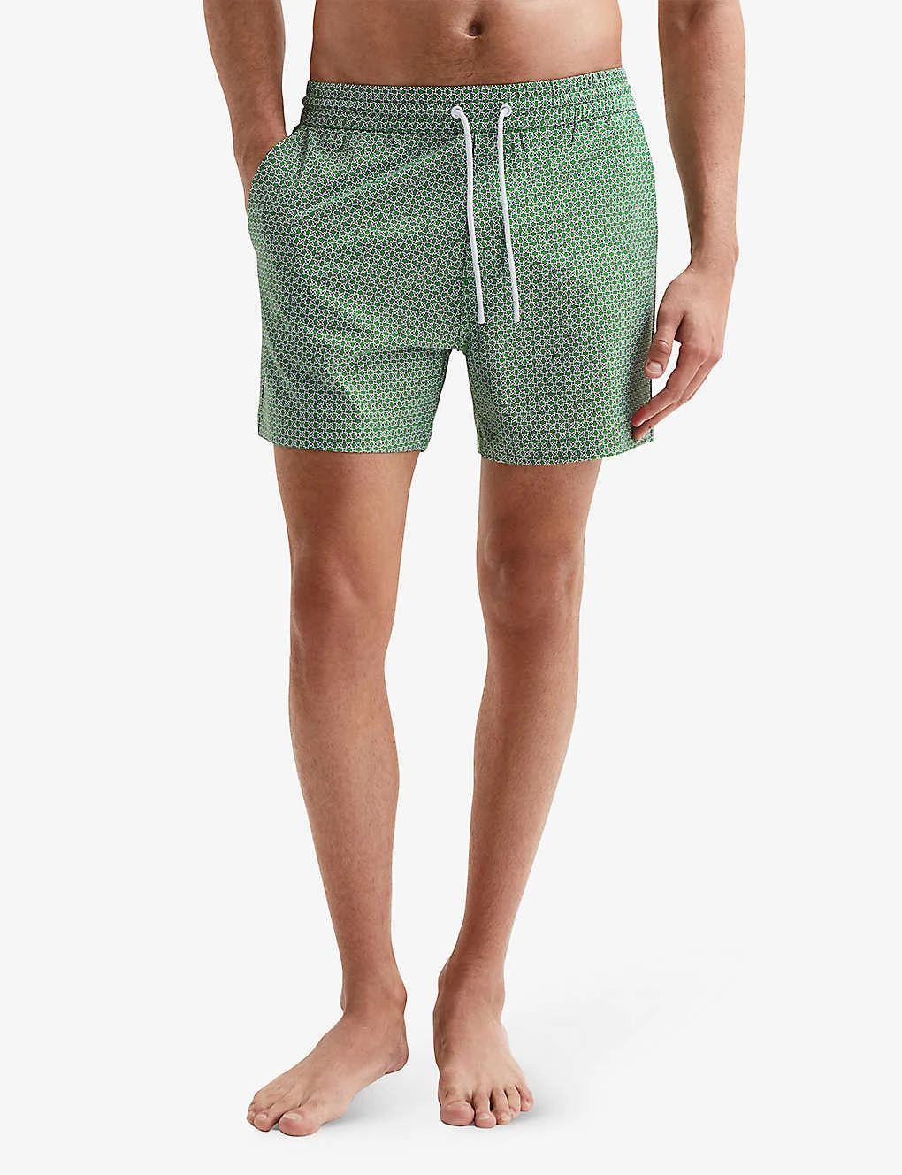 Reiss Chain Geometric-print Stretch Recycled-polyester Swim Shorts 5 Reiss Chain Geometric-print Stretch Recycled-polyester Swim Shorts - Image 3