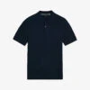 Ted Baker Short-sleeve Knitted Cotton-blend Polo Shirt 1 Ted Baker Short-sleeve Knitted Cotton-blend Polo Shirt -Gentlemen Style Shop R04081059 NAVY M