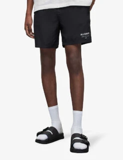 AllSaints Logo-print Swim Shorts -Gentlemen Style Shop R04081346 JETBLACK ALT02