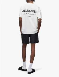 AllSaints Logo-print Swim Shorts -Gentlemen Style Shop R04081346 JETBLACK ALT03