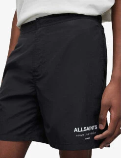 AllSaints Logo-print Swim Shorts -Gentlemen Style Shop R04081346 JETBLACK ALT04