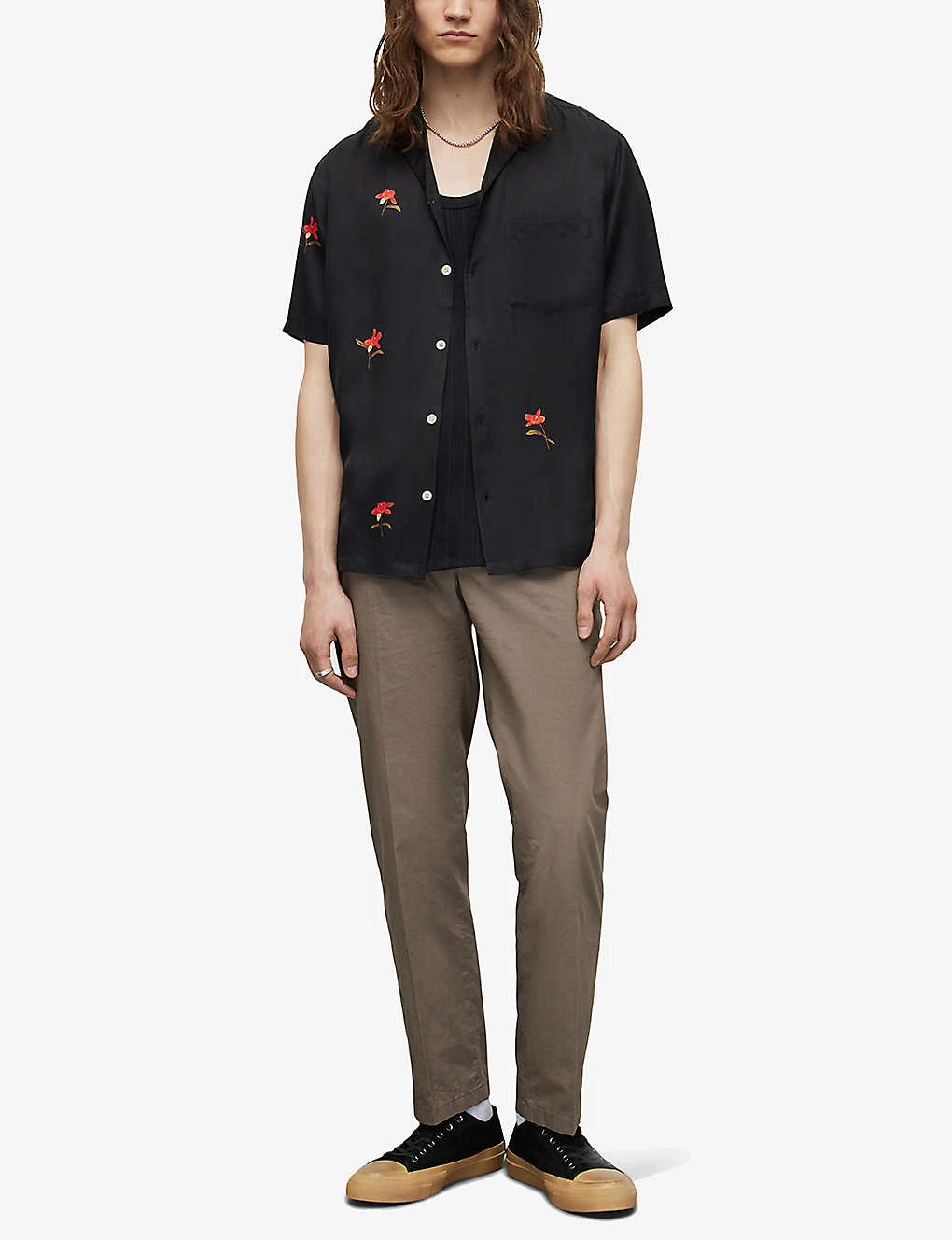 AllSaints Eivissa Floral-print Camp-collar Woven Shirt 4 AllSaints Eivissa Floral-print Camp-collar Woven Shirt - Image 2