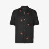 AllSaints Eivissa Floral-print Camp-collar Woven Shirt 1 AllSaints Eivissa Floral-print Camp-collar Woven Shirt -Gentlemen Style Shop R04081362 JETBLACK M
