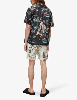 AllSaints Tagise Tiger-print Recycled-polyamide Swim Shorts -Gentlemen Style Shop R04081372 ECRU ALT03