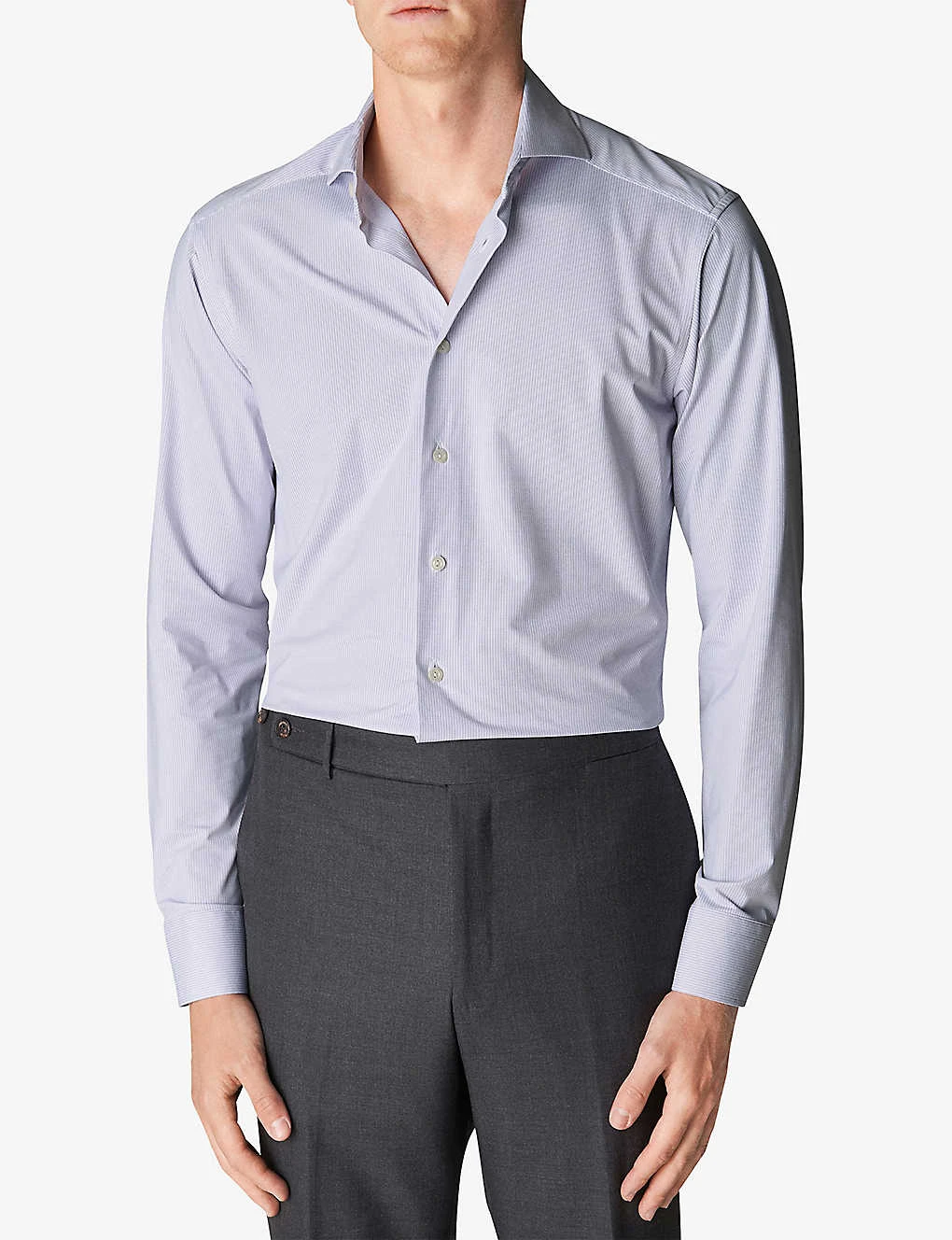 ETON Business Micro-dot Slim-fit Stretch-jersey Shirt 4 ETON Business Micro-dot Slim-fit Stretch-jersey Shirt - Image 2