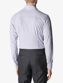 ETON Business Micro-dot Slim-fit Stretch-jersey Shirt 11 ETON Business Micro-dot Slim-fit Stretch-jersey Shirt -Gentlemen Style Shop R04082117 LIGHTPURPLE ALT02