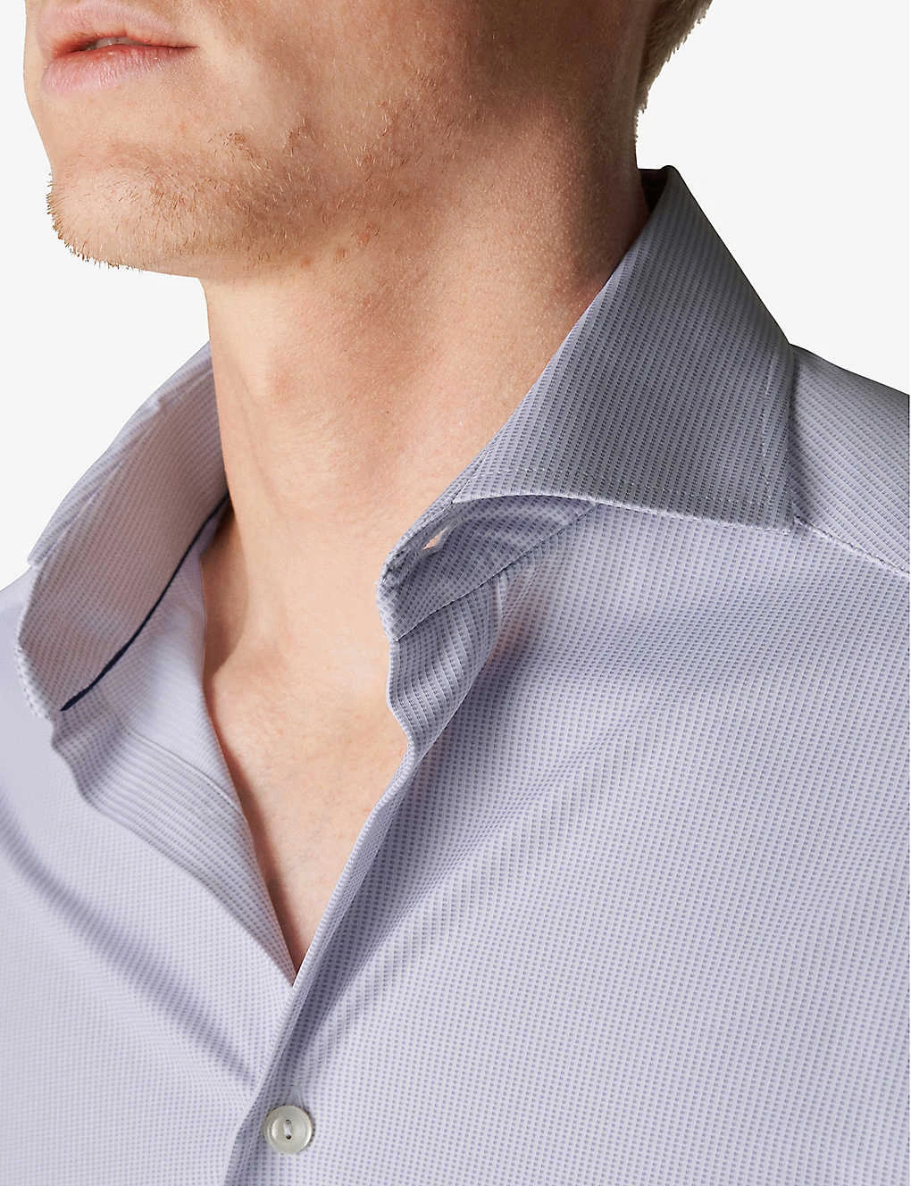 ETON Business Micro-dot Slim-fit Stretch-jersey Shirt 6 ETON Business Micro-dot Slim-fit Stretch-jersey Shirt - Image 4