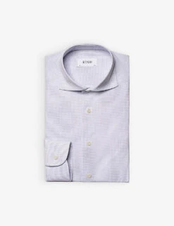 ETON Business Micro-dot Slim-fit Stretch-jersey Shirt 14 ETON Business Micro-dot Slim-fit Stretch-jersey Shirt -Gentlemen Style Shop R04082117 LIGHTPURPLE ALT05
