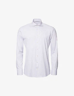 ETON Business Micro-dot Slim-fit Stretch-jersey Shirt