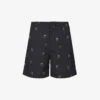 AllSaints Emotive Smiley-print Recycled Polyamide Swim Shorts 1 AllSaints Emotive Smiley-print Recycled Polyamide Swim Shorts -Gentlemen Style Shop R04082446 JETBLACKYELL M