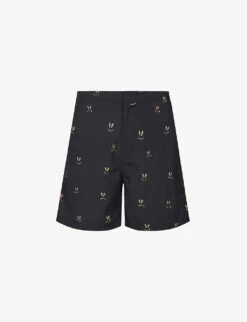 AllSaints Emotive Smiley-print Recycled Polyamide Swim Shorts