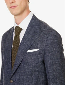 ELEVENTY Single-breasted Wool, Silk And Linen-blend Suit 14 ELEVENTY Single-breasted Wool, Silk And Linen-blend Suit -Gentlemen Style Shop R04082509 BLUE ALT04