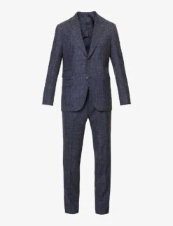 ELEVENTY Single-breasted Wool, Silk And Linen-blend Suit