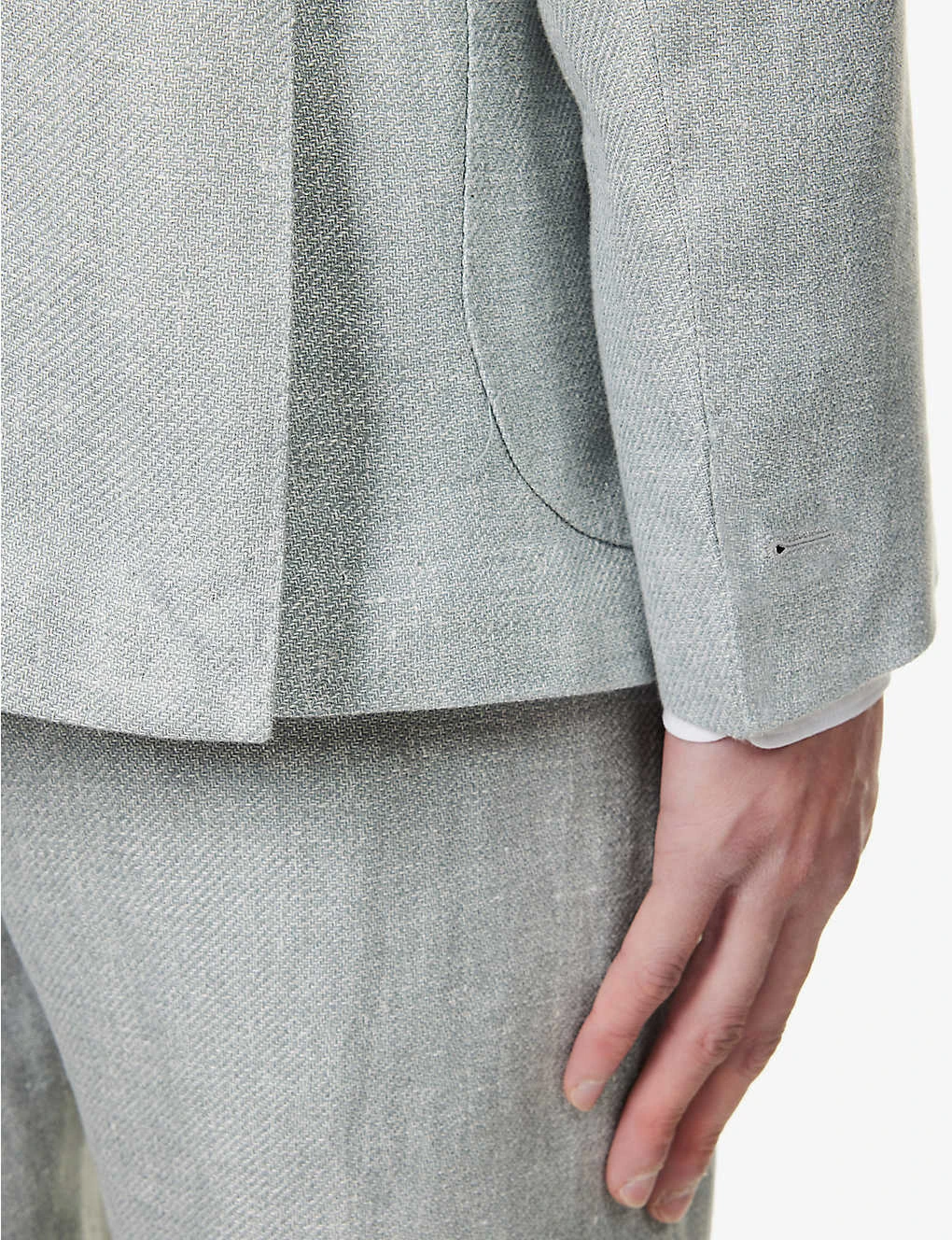 ELEVENTY Single-breasted Peak-lapel Regular-fit Linen Wool And Silk-blend Suit 10 ELEVENTY Single-breasted Peak-lapel Regular-fit Linen Wool And Silk-blend Suit - Image 8